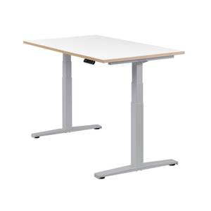 Elektrischer Tisch Basic Line Multiplex Weiß - Breite: 140 cm - Silber