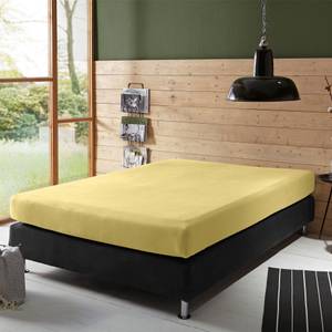 Boxspringbett-Spannbettlaken 111478 Hochglanz Gelb - 90-100 x 190-220 cm