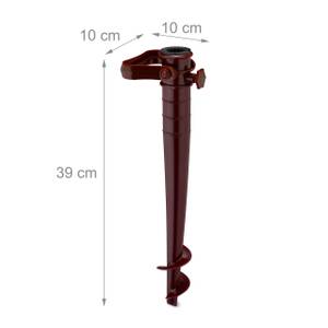 Pied de parasol brun Marron - Matière plastique - 10 x 39 x 10 cm