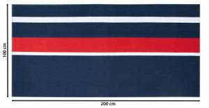 Strandtuch 00000313 Blau - Textil - 100 x 1 x 200 cm