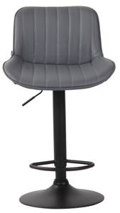 Tabouret de bar Lentini Lot de 2 Gris - Noir