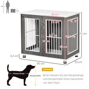 Hundehütte D02-076 Holzwerkstoff - 55 x 75 x 85 cm