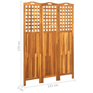 Raumteiler 3007478-1 Braun - Massivholz - Holzart/Dekor - 2 x 170 x 121 cm