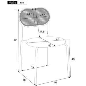 Esszimmerstuhl M1486 Braun - Holzwerkstoff - 80 x 48 x 46 cm