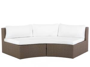 Set de salon SEVERO Marron - Marron foncé - Blanc