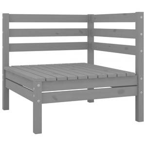 Garten-Lounge-Set Grau - Massivholz - Holzart/Dekor - 64 x 29 x 64 cm