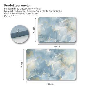 Badematte DCV000106 Blau - 50 x 80 cm