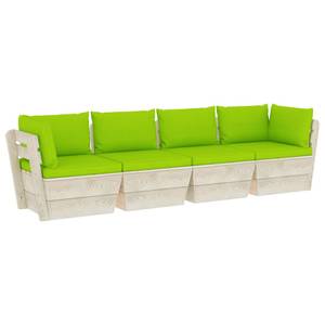 Canapé palette (lot de 4) 3016490-3 Vert - Vert clair