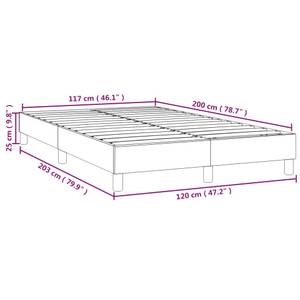 Bettgestell 3016024-3 Schwarz - Cremeweiß - Breite: 120 cm