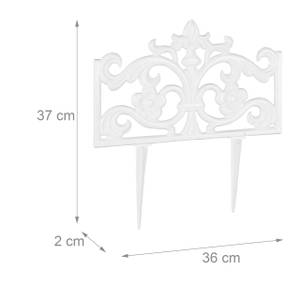 3 x Beetzaun Gusseisen weiß Weiß