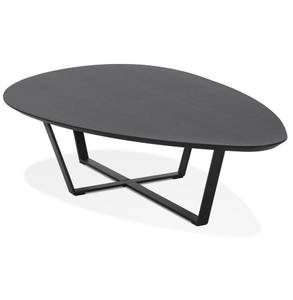 Table Basse DROP Noir - Bois massif - 140 x 30 x 80 cm