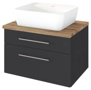 Unterbecken-Set Davos 90cm Grau - Holzwerkstoff - 90 x 180 x 47 cm