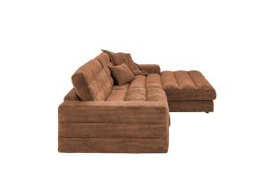 Ecksofa LANA Sofa Cord Recamiere Braun - Ecke davorstehend rechts