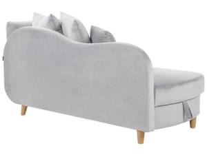 Chaise longue MERI Gris - Gris lumineux - Chêne clair - Accoudoir monté à gauche (vu de face)