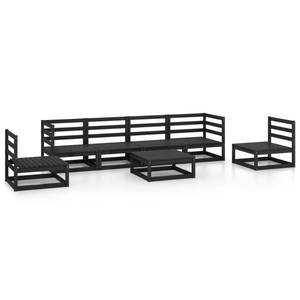 Salon de jardin 3009896-1 (lot de 7) Noir