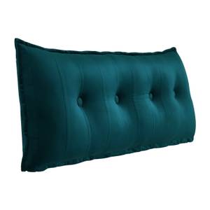 Grand coussin de lit décoratif, velours Vert - Largeur : 120 cm