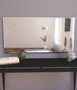 Spiegel Eilish Asymmetrisch 120x60cm Silber - Glas - 120 x 60 x 2 cm