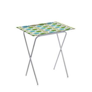 Klapptisch mit ausziehbarem Tablett Metall - 62 x 66 x 42 cm