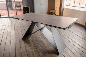 Table BENNO Céramique Noir - Céramique - 90 x 76 x 160 cm