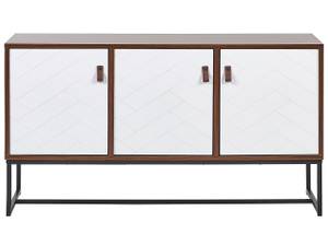 Buffet NUEVA Noir - Chêne foncé - Blanc - 112 x 62 cm