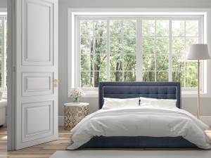 Boxspringbett Eclipse Blau - Breite: 120 cm