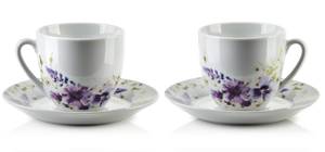 Kaffeetassenset JOY (6er Set) Violett - Porzellan - 34 x 9 x 9 cm