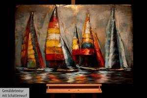 Metallbild Sailing to Nowhere Blau - Metall - 100 x 70 x 5 cm