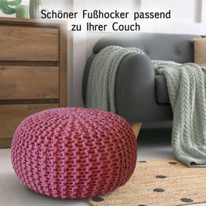 Pouf Sitzpouf Bodenkissen Puff Hocker Pink