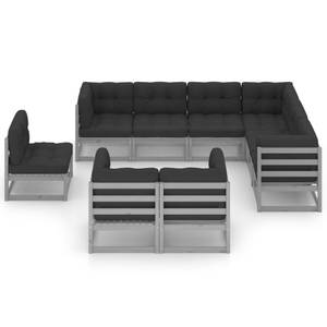 Garten-Lounge-Set (9-teilig) 3009833-2 Anthrazit - Grau