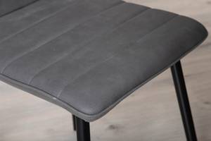 Chaise de salle à manger Windu lot de 2 Gris