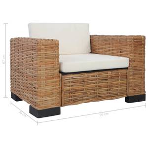 Sofa(2er Set) 298259-2 Braun - Rattan - Massivholz - Holzart/Dekor - 195 x 67 x 80 cm