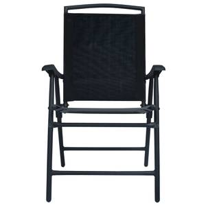 Chaise pliable de jardin Noir