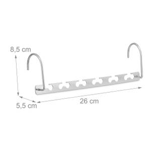 12 x Raumsparbügel silber Silber - Metall - 26 x 9 x 6 cm