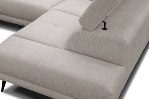 Relax-Ecksofa 3-Sitzer Matera Beige - Ecke davorstehend rechts - Longchair davorstehend rechts - Ottomane davorstehend rechts