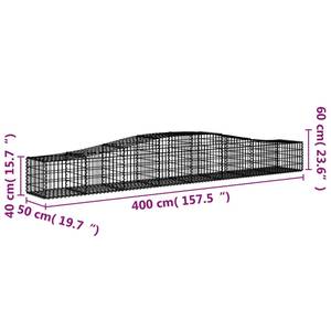 Panier de gabion 3017642-17 (lot de 2) 400 x 60 cm