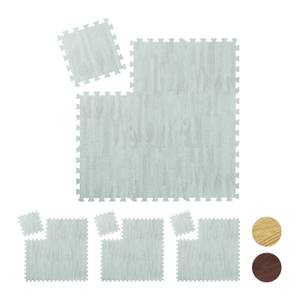 36 x Bodenschutzmatte Holzoptik weiß Weiß - Kunststoff - 32 x 1 x 32 cm