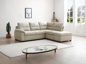 Schlafsofa TOLMINA Beige - Textil - 208 x 95 x 240 cm