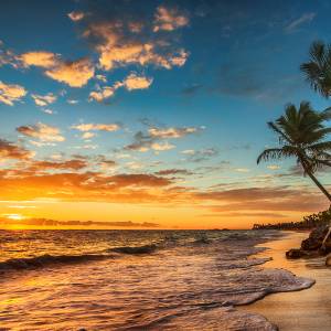 Fototapete STRAND Sonnenuntergang Natur 300 x 210 x 210 cm