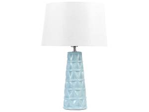 Tischlampen VINCES Blau - Weiß - Keramik - 40 x 62 x 40 cm