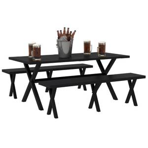 Bierzeltgarnitur 84G-442V00BK Schwarz - Kunststoff - 80 x 73 x 180 cm