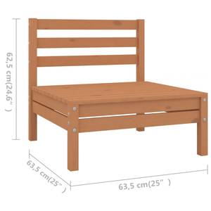 Garten-Lounge-Set Braun - Massivholz - Holzart/Dekor - 64 x 63 x 64 cm