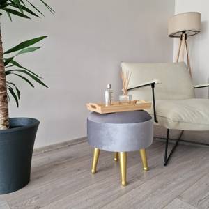 Tabouret rembourré Laholm Gris