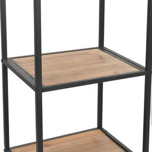 Bücherregal 246425 Schwarz - Metall - Massivholz - Holzart/Dekor - 41 x 180 x 33 cm