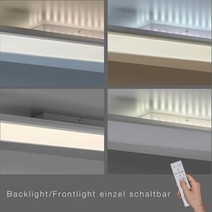 LED Deckenlampe Panel Backlight Weiß - Metall - Kunststoff - 120 x 7 x 120 cm