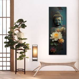 KUNSTDRUCK Buddha and Lotus Flower 2 40 x 120 cm