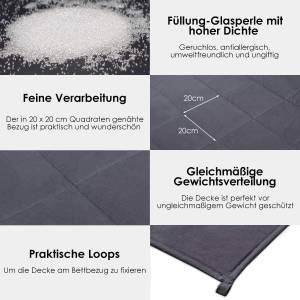 Schwere Decke Anti-Stress Grau - Textil - 203 x 1 x 152 cm