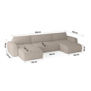 Ecksofa Eckcouch Sassari U Braun