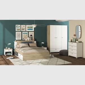 Kleiderschrank Izzy Beige - Holzwerkstoff - 52 x 186 x 135 cm