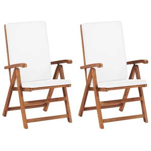 Chaise de jardin Blanc - Bois/Imitation - En partie en bois massif - 72 x 104 x 57 cm