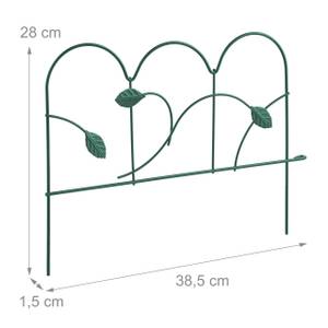 Beeteinfassung Metall 4er Set Grün - Metall - 39 x 28 x 2 cm